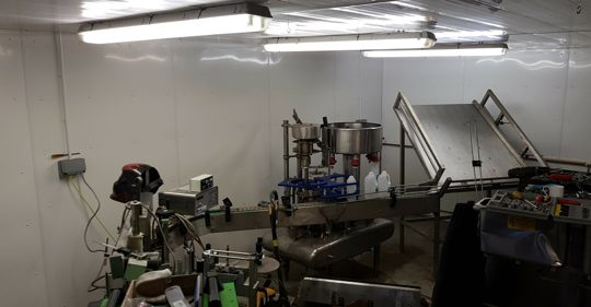 Complete dairy pasteurisation and bottling plant installation